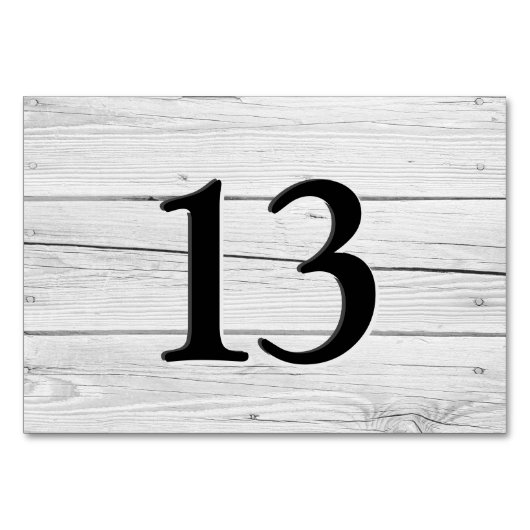 Rustiek Wit Hout Faux gegraveerd Restaurant Kaart (Voorkant)