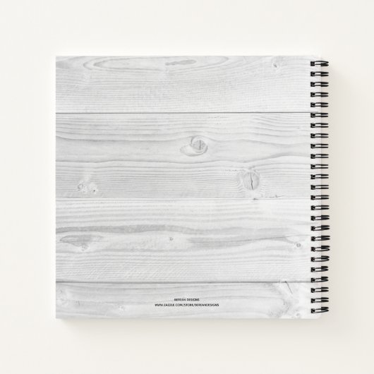 Rustiek wit hout LEEF VANDAAG GOED Dagelijkse Devo Notitieboek (Achterkant)