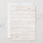 Rustiek wit hout Poinsettia bruiloft Kaart (Achterkant)