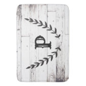 Rustiek Wit Hout Shabby Chic Laurier Landelijk Badmat (Voorkant Verticaal)