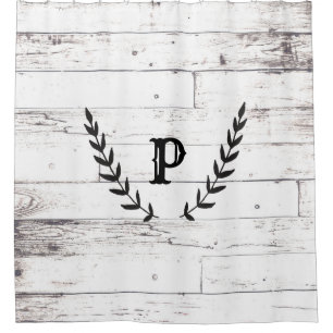 Rustiek Wit Hout Shabby Chic Laurier Landelijk Douchegordijn