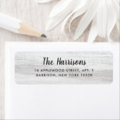 Rustiek wit hout | Zwart script Etiket (Insitu)