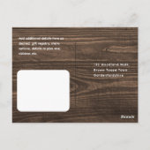 Rustiek Wit Kant Bruiloft RSVP Voor Matching Inv Briefkaart (Achterkant)