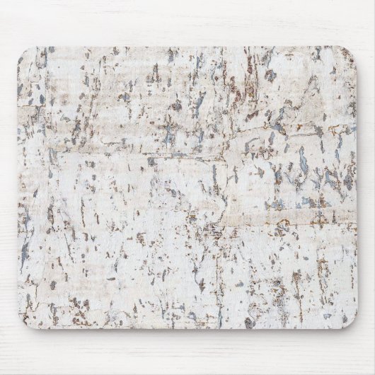 rustiek wit kurkhout muismat (Voorkant)