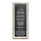 Rustiek Wit Lijst & Krijtbord Trouwprogramma Reclamekaart (Achterkant)