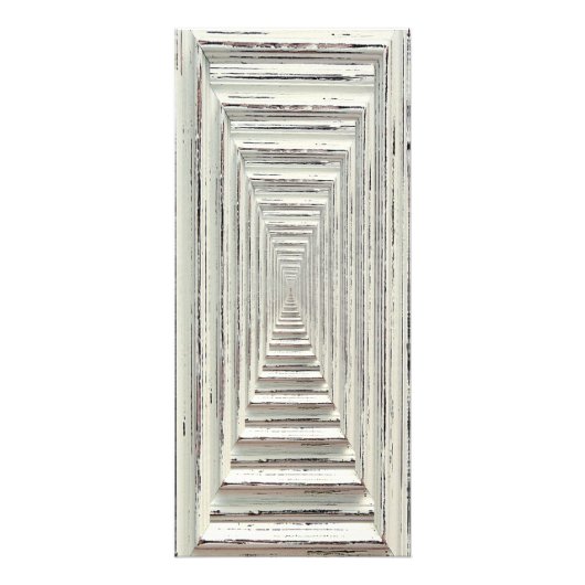 Rustiek Wit Lijst & Krijtbord Wedding Menu (Achterkant)