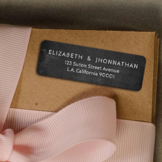 rustiek wit typografie zwart krijtbord etiket