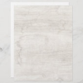 Rustiek wit verweerd hout scrapbook papier briefhoofd (Voorkant / Achterkant)