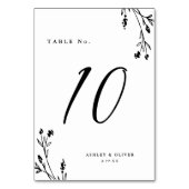 Rustiek Wit & Zwart Wildbloemen Boho Bruiloft Kaart (Voorkant)