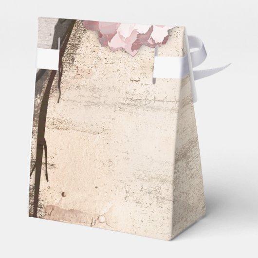 Rustiek Witte Berk Bloemen & kolibrie Party Bedankdoosjes (Achterkant)