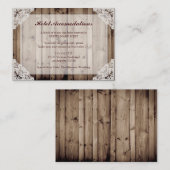 Rustiek Wood and Lace Hotel Accommodaties Informatiekaartje (Voorkant / Achterkant)
