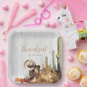 Rustiek Wood Western Thema Thanksgiving Diner Papieren Bordje (Feest)