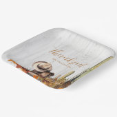Rustiek Wood Western Thema Thanksgiving Diner Papieren Bordje (Gebogen)