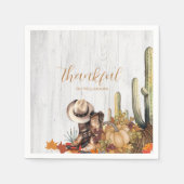 Rustiek Wood Western Thema Thanksgiving Diner Servet (Voorkant)