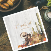 Rustiek Wood Western Thema Thanksgiving Diner Servet
