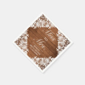 Rustiek Wood & White Lace Vrijgezellenfeest Ms to  Servet (Hoek)