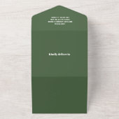 Rustiek Woodland Adventure Baby shower All In One Uitnodiging (Buitenkant)