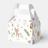 rustiek Woodland Animals Baby shower Bedankdoosjes (Achterkant)