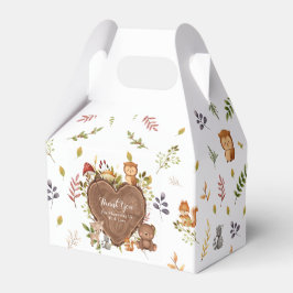 rustiek Woodland Animals Baby shower Bedankdoosjes