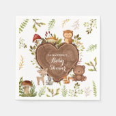 rustiek Woodland Animals Baby shower Servet (Voorkant)