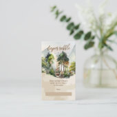 Rustiek Woodland avontuur wacht op luierloof Informatiekaartje (Staand voorkant)