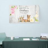 Rustiek Woodland Baby shower Welkom Spandoek (Beurs)