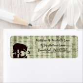 Rustiek Woodland Beer Gevist, Berkenbomen Adres Etiket (Insitu)