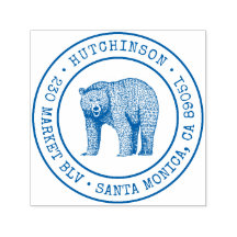 Rustiek Woodland Beer Rond Familie Retouradres