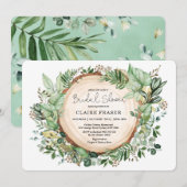 Rustiek Woodland groen Vrijgezellenfeest bruiloft Kaart (Voorkant / Achterkant)