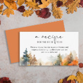 Rustiek Woodland Herfst Recept voor de bruid Informatiekaartje