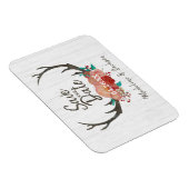 Rustiek Woodland Herten Antler Boeket Save the Dat Magneet (Rechterzijde)