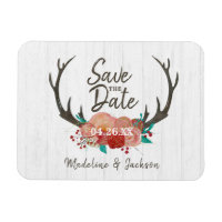 Rustiek Woodland Herten Antler Boeket Save the Dat