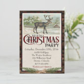 Rustiek Woodland Kerstfeest Kaart (Staand voorkant)