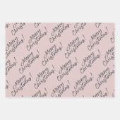 Rustiek Woodland Poinsettia Vrolijk Kerstfeest Inpakpapier Vel (Voorkant 3)