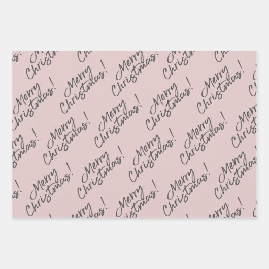 Rustiek Woodland Poinsettia Vrolijk Kerstfeest Inpakpapier Vel (Voorkant 3)