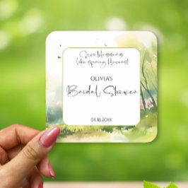 Rustiek Woodland Spring Forest Vrijgezellenfeest Kartonnen Onderzetters