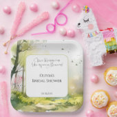 Rustiek Woodland Spring Forest Vrijgezellenfeest Papieren Bordje (Feest)