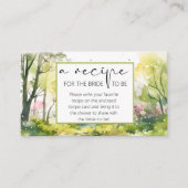 Rustiek Woodland Spring Recept voor de bruid Informatiekaartje (Voorkant)