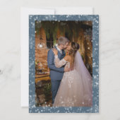 Rustiek Woodland Winter Bos Bruiloft Bedankkaart (Achterkant)