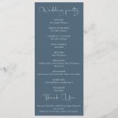 Rustiek Woodland Winter Bos Bruiloft Programmakaart (Achterkant)