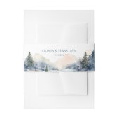 Rustiek Woodland Winter Bos Bruiloft Uitnodigingen Wikkel (Voorkant Voorbeeld)