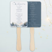 Rustiek Woodland Winter Bos Trouwprogramma Handwaaier