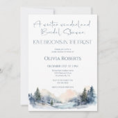 Rustiek Woodland Winter Forest Vrijgezellenfeest Kaart (Voorkant)