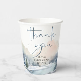 Rustiek Woodland Winter Forest Vrijgezellenfeest Papieren Bekers