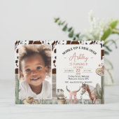 Rustiek Zadel Omhoog Paard Koeienhuid Verjaardagsu Kaart (Staand voorkant)