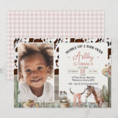 Rustiek Zadel Omhoog Paard Koeienhuid Verjaardagsu Kaart (Voorkant / Achterkant)