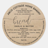 Rustiek zelfgemaakt brood Label Cottage law Label (Voorkant)