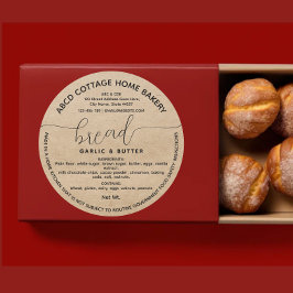 Rustiek zelfgemaakt brood Label Cottage law Label