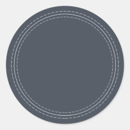 Rustiek Zelfgemaakt Eenvoudig Donkerblauw Schrijf  Ronde Sticker