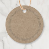 Rustiek Zelfgemaakt Eenvoudig Kraft-papier Schrijf Bedankjes Labels (Voorkant)